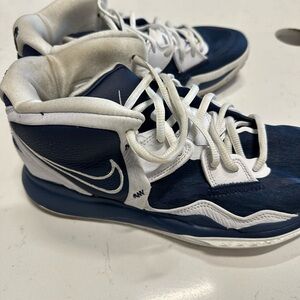 Nike Blue and White High-Top Sneakers